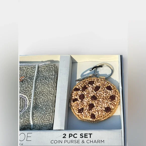 Rachel Zoe 2pc Beaded Coin Purse & Charm Set - Picture 3 of 4